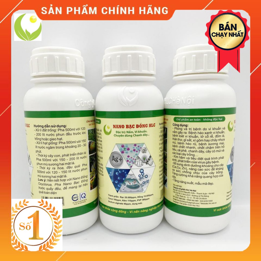 NANO BẠC ĐỒNG 500ML - PHÒNG VÀ TRỊ VI KHUẨN, NẤM BỆNH HẠI CÂY TRỒNG, DỪNG BỆNH SAU 1 LẦN PHUN, HOÀN TOÀN AN TOÀN