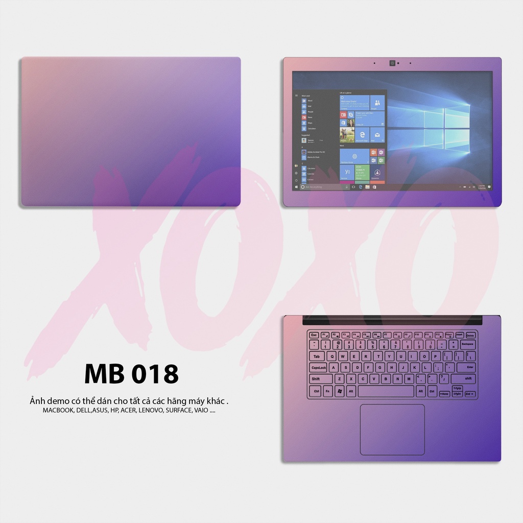 Miếng Dán Skin Laptop Mẫu Màu Gadient  - Decal Dán có cho Dell, Hp, Asus, Lenovo, Acer, MSI, Surface,Vaio, Macbook