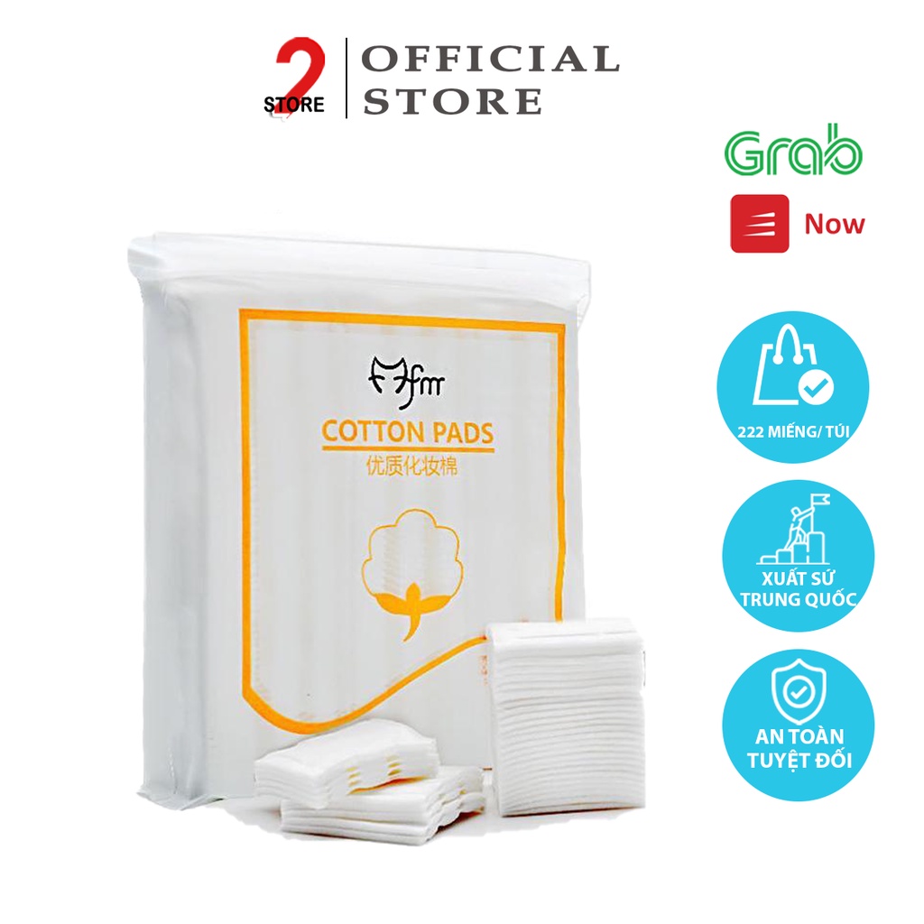 Bông tẩy trang 222 miếng  Bông Tẩy Trang Cotton 3 Lớp [222 miếng]