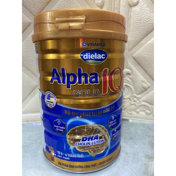SỮA BỘT DIELAC ALPHA GOLD IQ SỐ 1 HỘP THIẾC 900g (DATE MỚI)