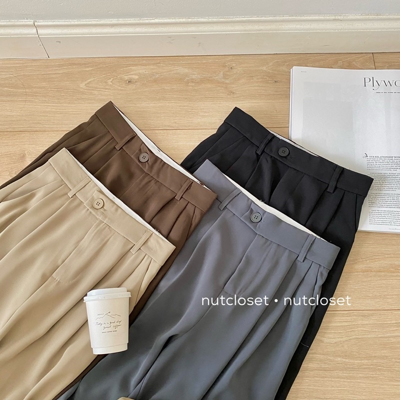 Quần ống suông 1 cúc lệch 310_Q0104