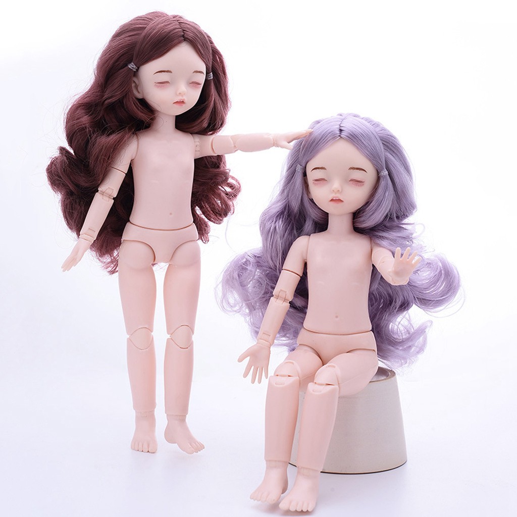 New Cute 1/6 Jointed Doll Body with Head Parts for BJD Doll Accessories