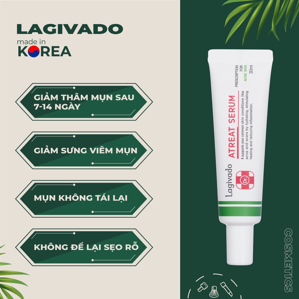 Bộ chăm sóc da mặt Hàn Quốc Lagivado gồm Kem chống nắng Multi-Protection 30 g và Dr. ATreat Serum 30 ml