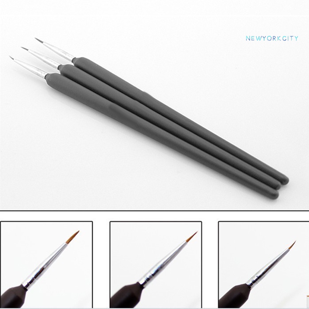 Set 3 Cọ Vẽ Trang Trí Móng Tay Chuyên Dụng