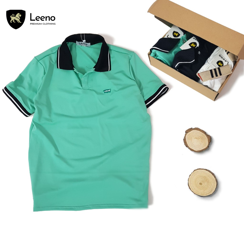 Áo thun nam - Áo polo Unisex có cổ cao cấp giãn 4 Chiều hình thêu Leeno | BigBuy360 - bigbuy360.vn