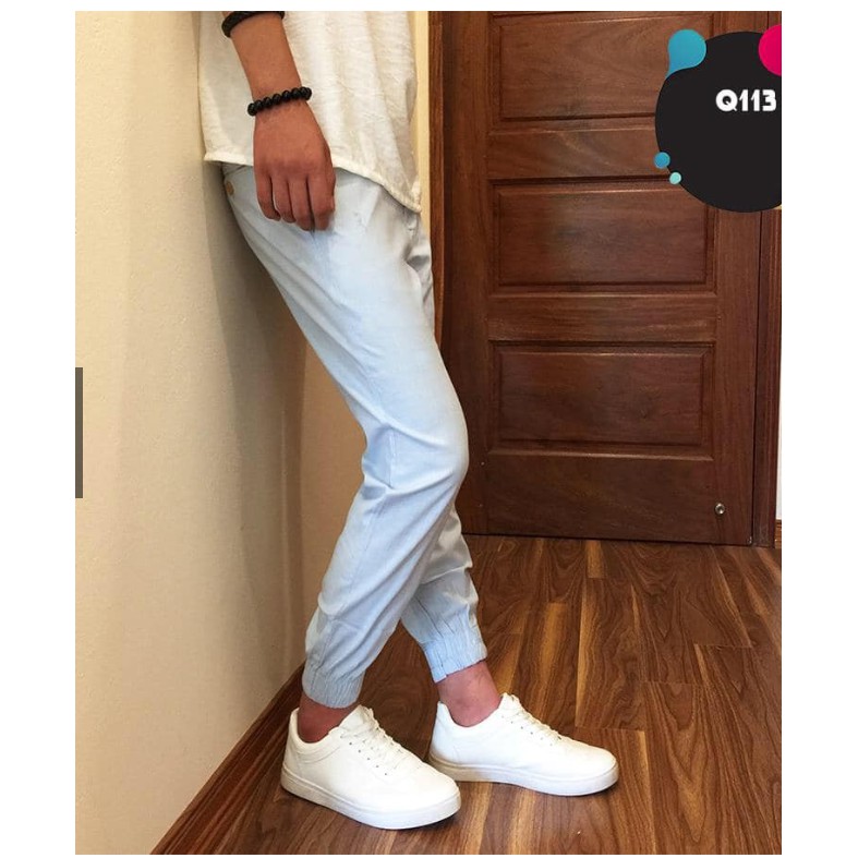 Quần Jogger Đũi 3 Màu Chất Đẹp Nhẹ Chuẩn Size 28 đến 35