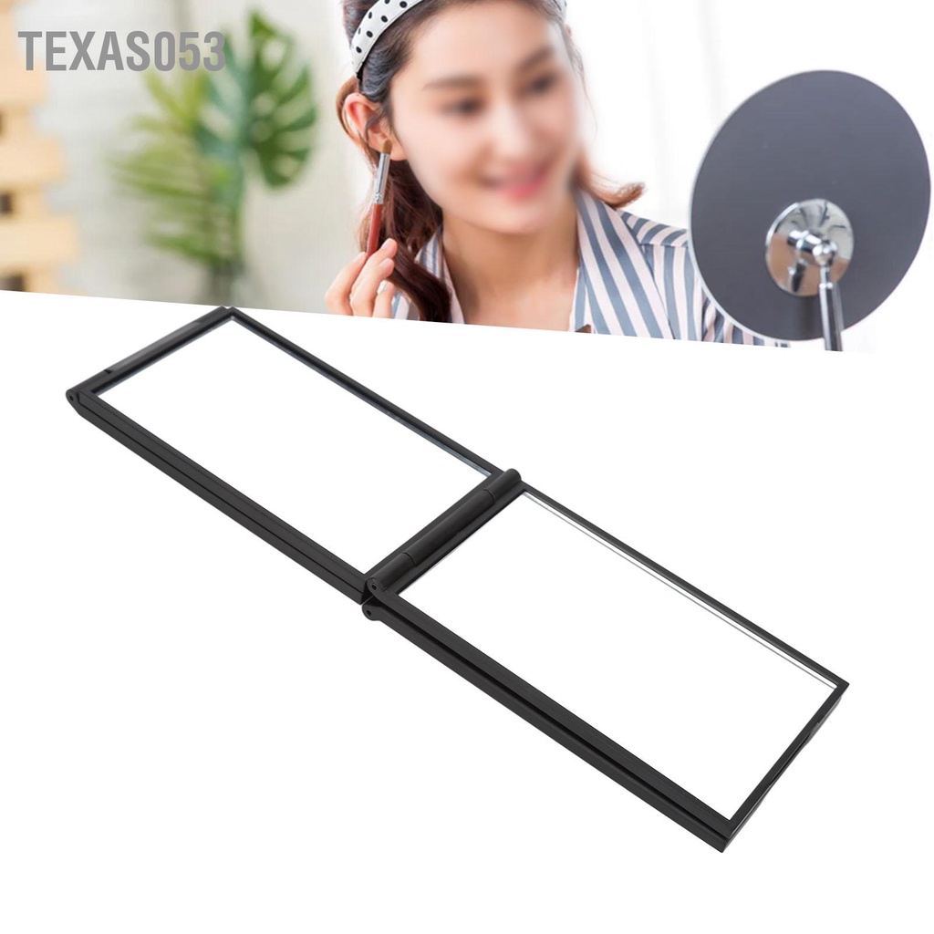 [Hàng Sẵn] Gương trang điểm 4 chiều 360 độ để bàn cầm tay di động có thể gập lại giúp tự cắt tóc【Texas053】