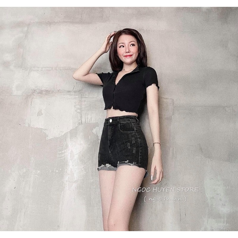 chân váy quần jeans , short rút dây jean nữ lưng siêu cao, co giãn tốt ( hình thật kèm video) | BigBuy360 - bigbuy360.vn