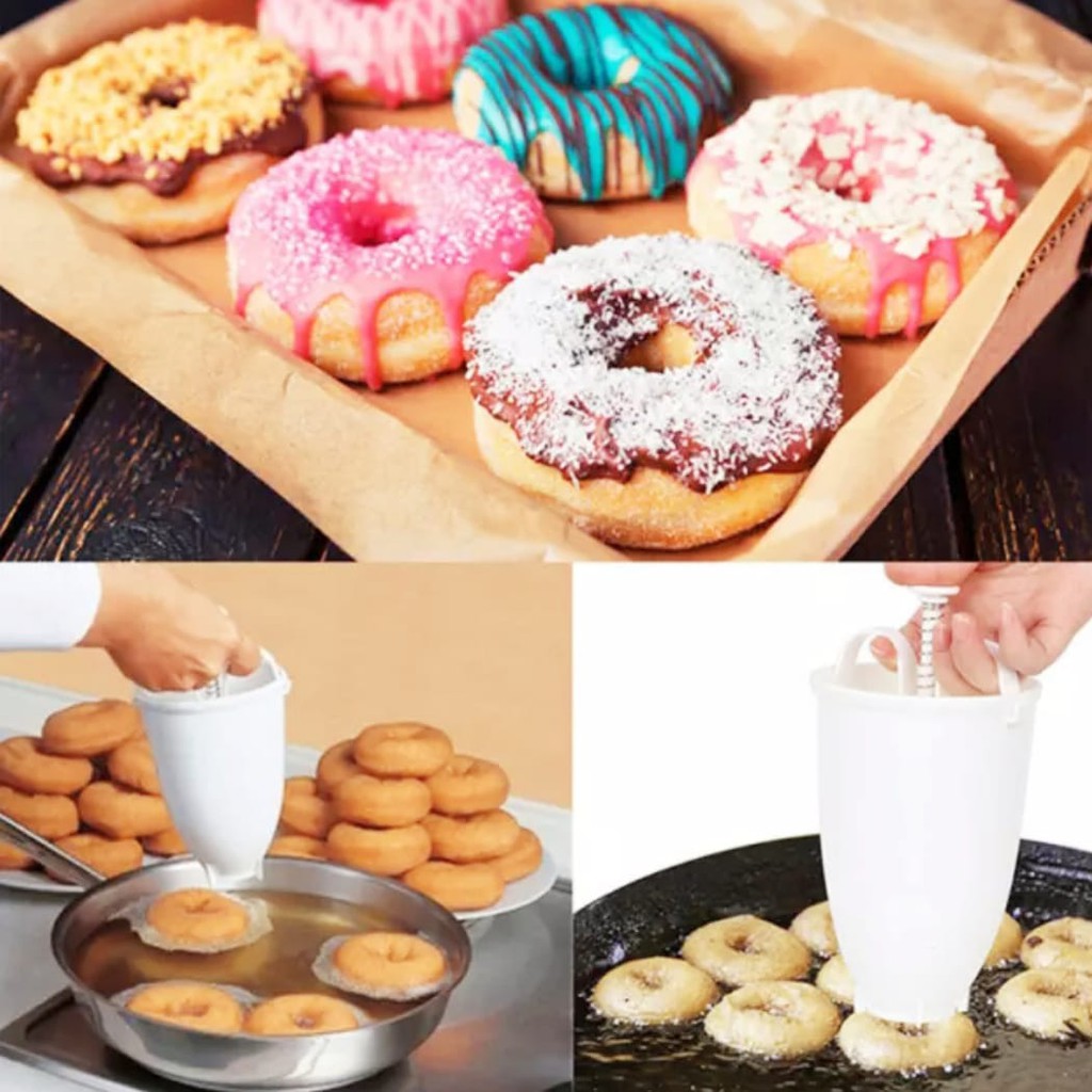 Dụng cụ làm bánh Donut dạng nhấn không cần thiết thực tiện lợi