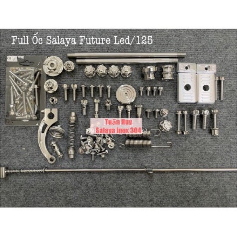 Full combo salaya inox 304 gắn full xe và pass tăng sên âm càng thắng cho future led 125 wave a 110 dream sirius si