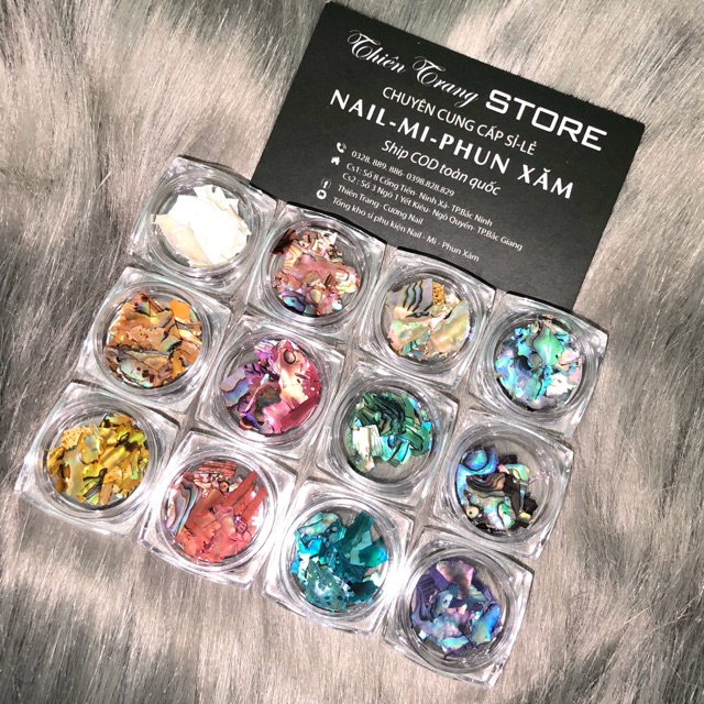 Set xà cừ vân gỗ 12 màu