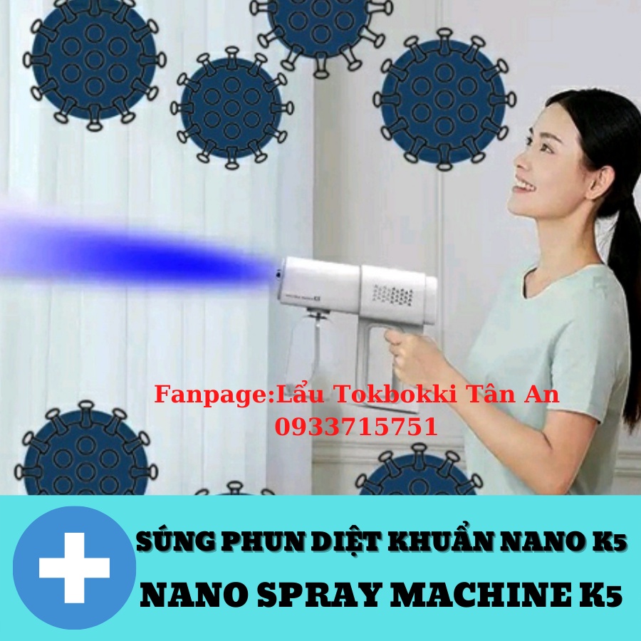 Súng Khử Khuẩn K5 , Khử Trùng Công Nghệ Nano_Tia Cực Tím UV _ Bảo Hành 12 Tháng - Máy Xịt Sát Khuẩn, Phun Diệt Khuẩn