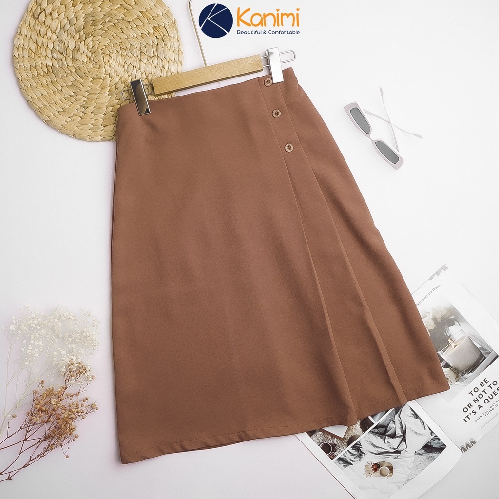 Chân váy công sở dáng dài qua gối cạp liền siêu xinh Onami
