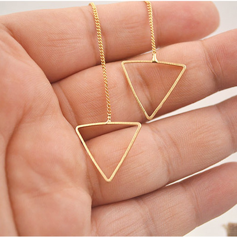 [Bayar Di Tempat] Hoa tai đơn giản kiểu Hàn Quốc hình trái tim dài hình học cho phụ nữ❤Yimi❤