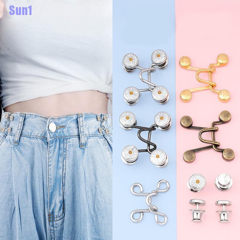 Bộ nút điều chỉnh lưng quần jean bằng kim loại có thể tháo rời