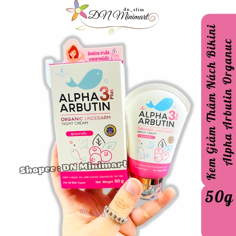 Kem dưỡng trắng giảm thâm nách Precious Skin Alpha Arbutin Organic Underarm Whitening Cream 50g