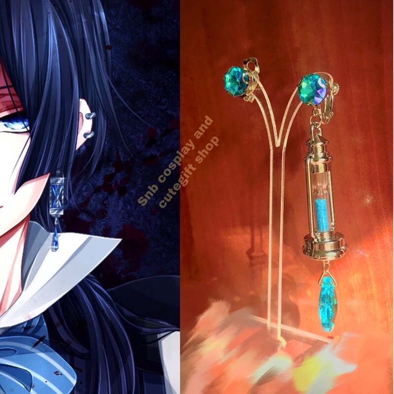 Khuyên tai nhân vật Vanitas, loại phát sáng ban đêm, màu bạc