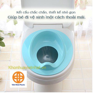 Bệ thu nhỏ bồn cầu cho bé nhựa Việt Nhật, bệ xí thu nhỏ bồn cầu giúp bé ngồi an toàn thoải mái (MS: 5439)