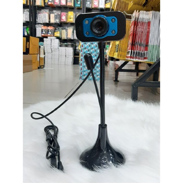 Webcam học trực tuyến - webcam Online chân cao có míc, Wecam dùng cho máy tính có míc và đèn led sáng, Bảo hành 12 tháng | BigBuy360 - bigbuy360.vn