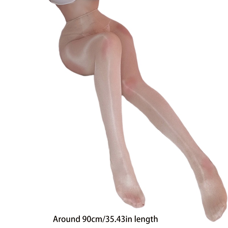 Vớ quần lót dạng lưới eo cao màu bóng thời trang tiệc tùng gợi cảm cho nữ