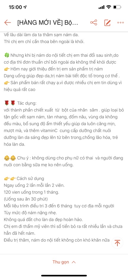 [Bộ Dưỡng Sáng Đẹp Da] Viên Uống Sạch Nám Tàn Nhang Hàn Quốc[SỈ TẬN GỐC ]