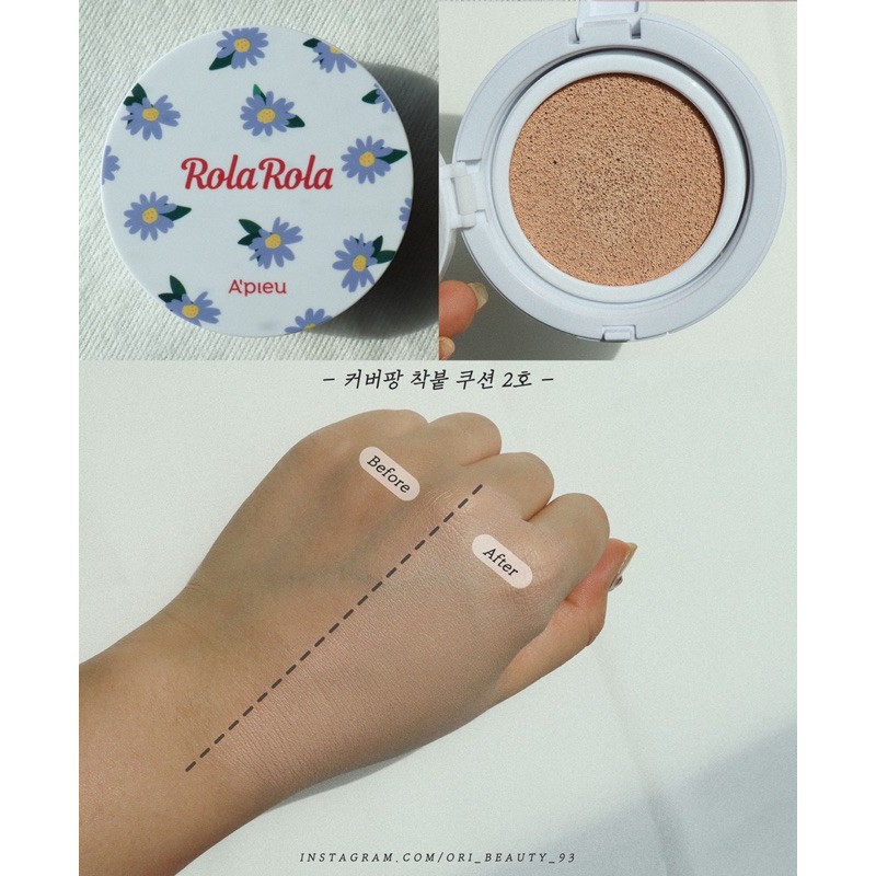 [LIMITED] Phấn Nước Lâu Trôi &amp; Che Phủ Hoàn Hảo A'Pieu Rola Rola Cover Pang Long Wear Cushion SPF50+ PA+++ 15g