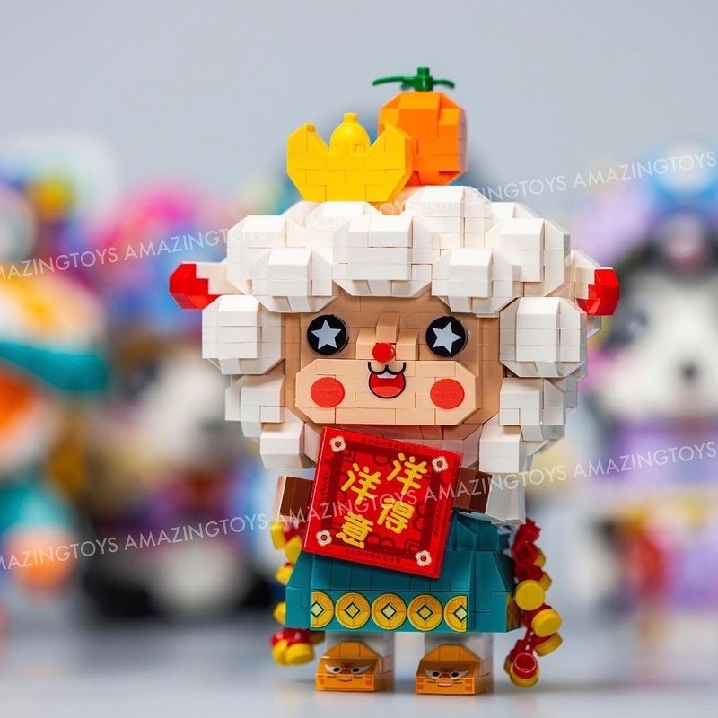 Mô hình lắp ráp Linh Vật Trung Hoa may mắn, dễ thương, trưng bày