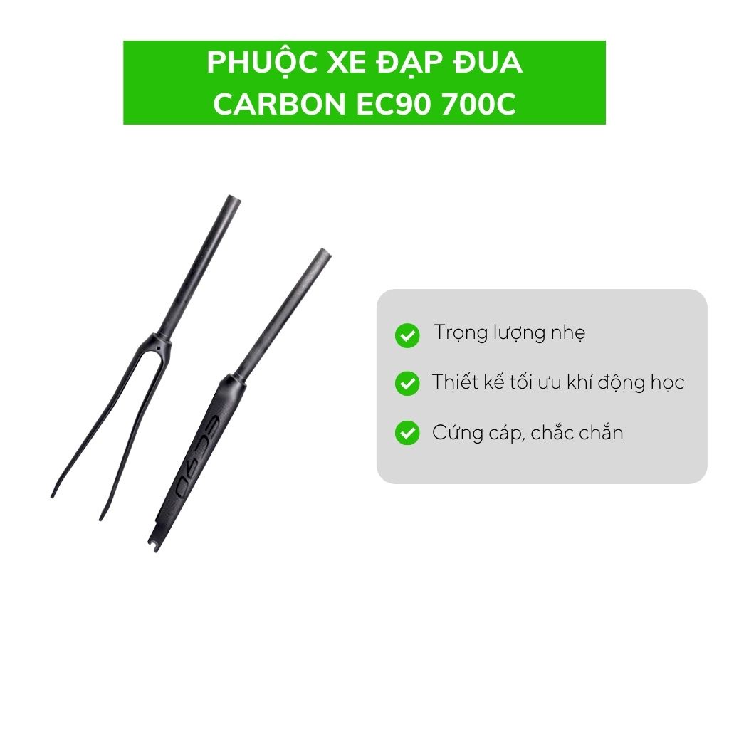 Phuộc xe đạp đua CARBON EC90 700c