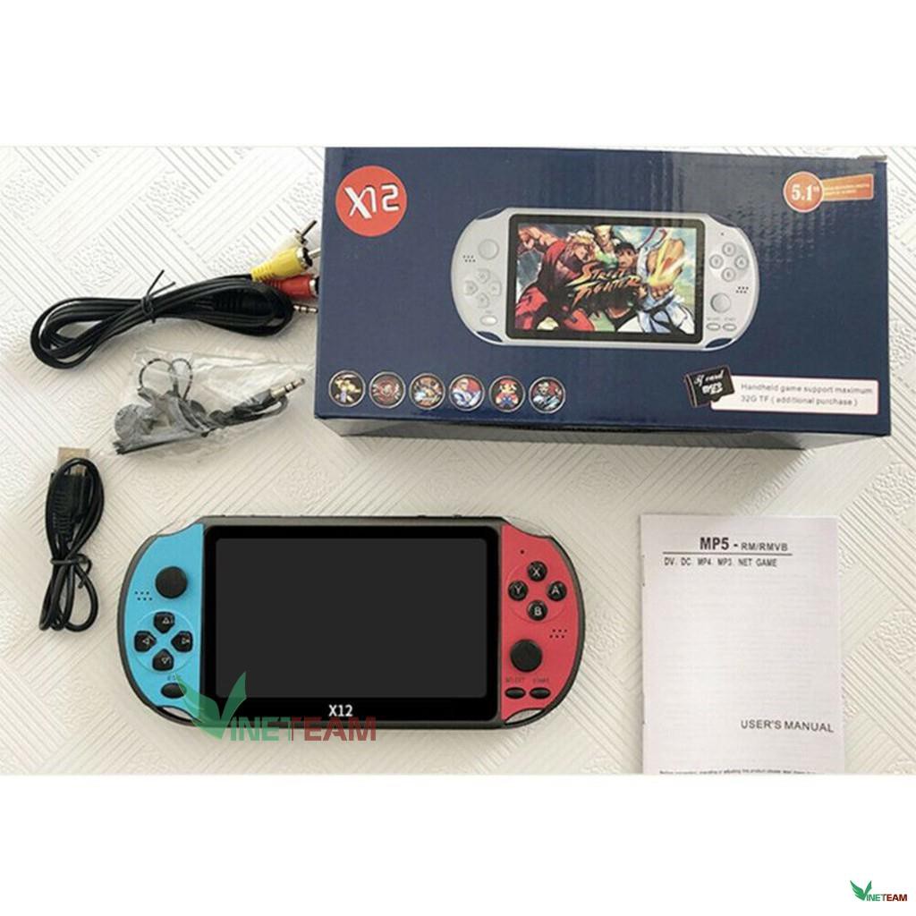 Máy Chơi Game Cầm Tay X12 5.1 Tích Hợp 64bit có sẵn 2000 trò chơi - Bộ nhớ trong 8gb