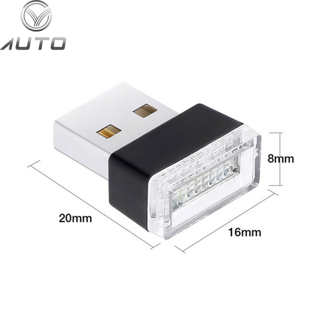 Đèn led phát sáng gắn cổng USB trang trí ô tô, xe hơi