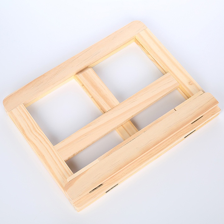 Giá Đỡ Đọc Sách / Tài Liệu Bằng Gỗ Có Thể Gấp Gọn Kèm Kẹp Tiện Dụng