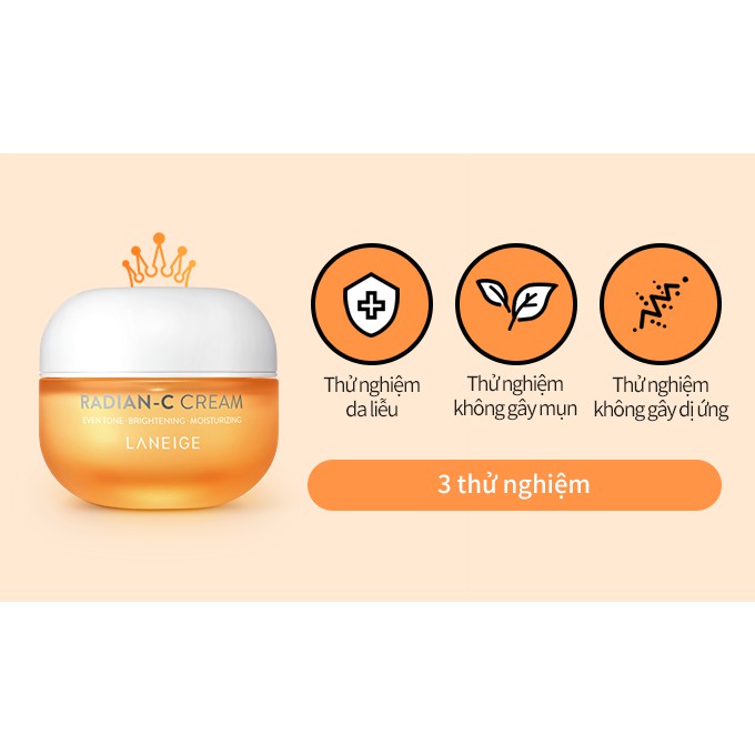 Kem mờ đốm nâu dưỡng trắng Da Laneige Radian vitamin C Cream 10ml