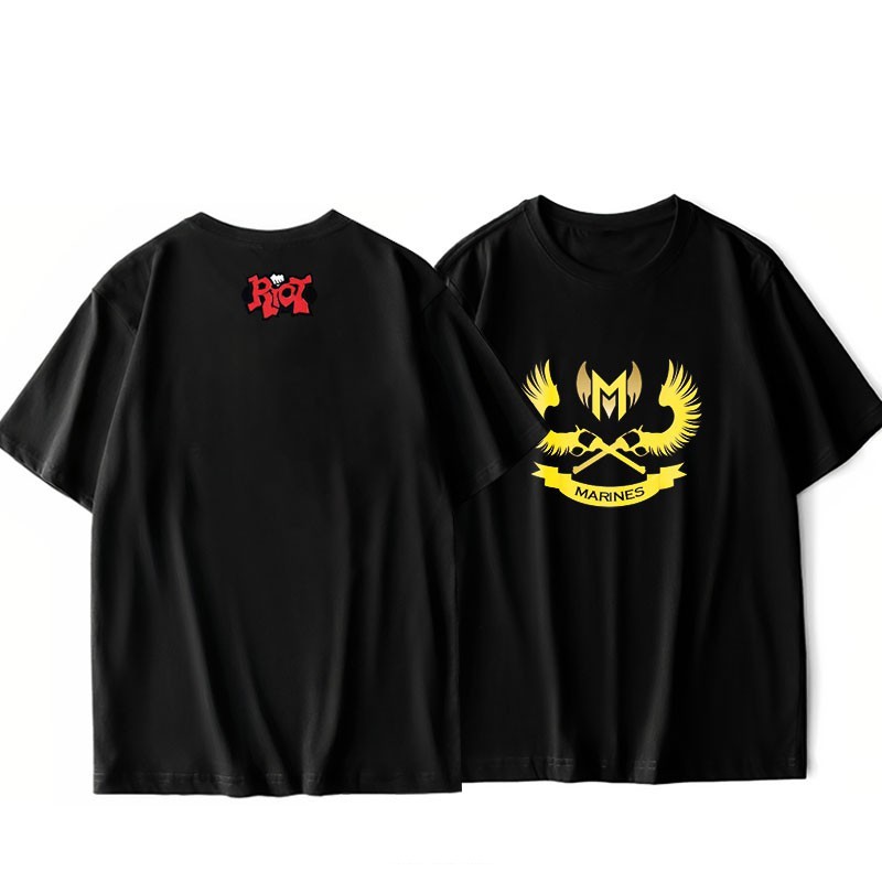 Siêu giẻ Áo thun unisex gaming LOL Garena Marines v.2 esports nam nữ tay ngắn (40kg-110kg)