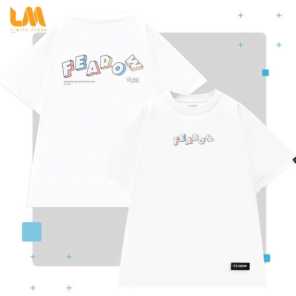 Áo Love Color Tee Áo Thun Tay lỡ nam nữ - White- Limita store(V110)