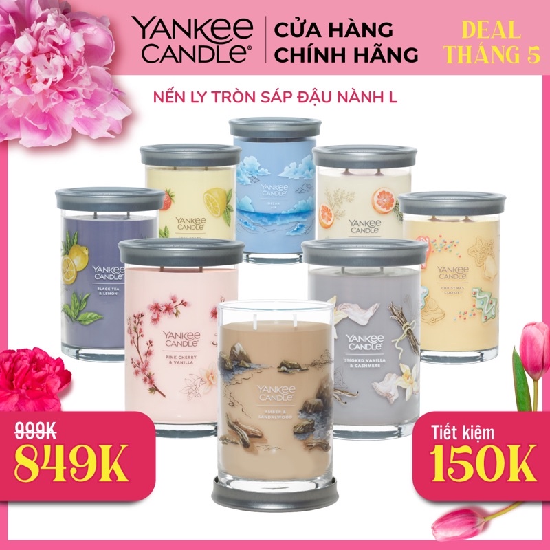 Nến ly tròn sáp đậu nành Yankee Candle size L (567g) - BST mùi hương mới