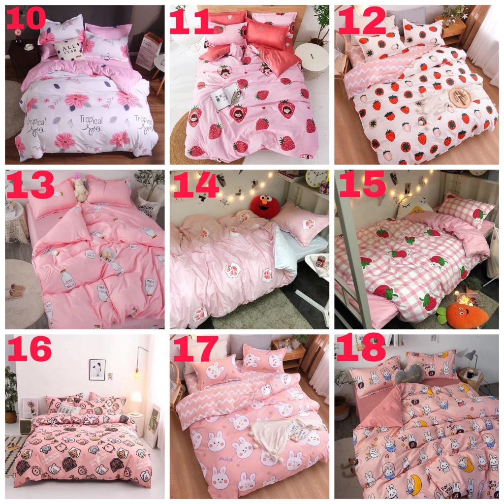 Bộ Chăn Ga Gối Cotton Poly Chăn Chần Bông Nhiều Mẫu Mới