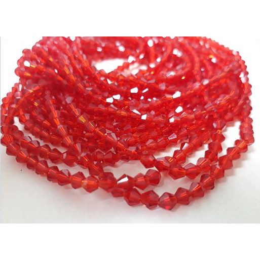 10 Dây Pha Lê Nhựa Hạt Nón 3mm 4mm