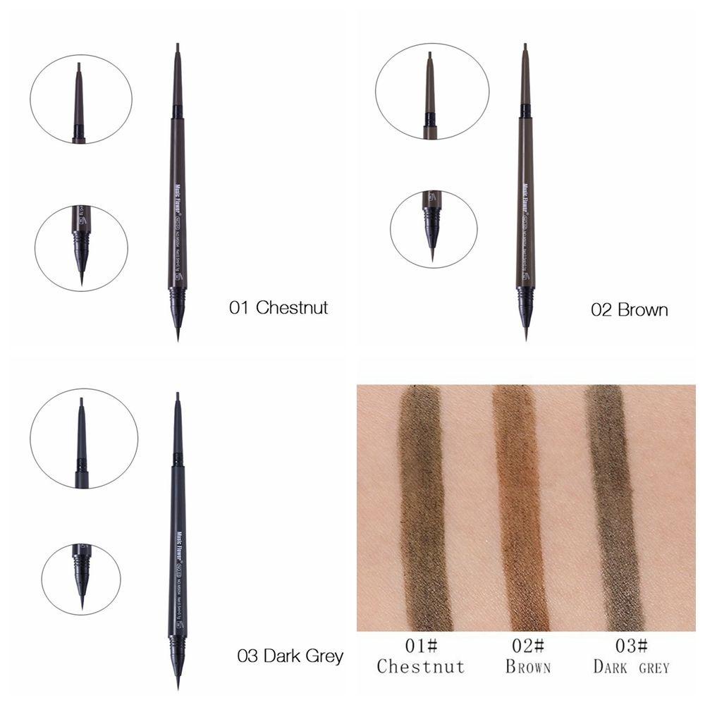 Bút Kẻ Lông Mày Dạng Lỏng Thiết Kế Hai Đầu Chống Thấm Nước