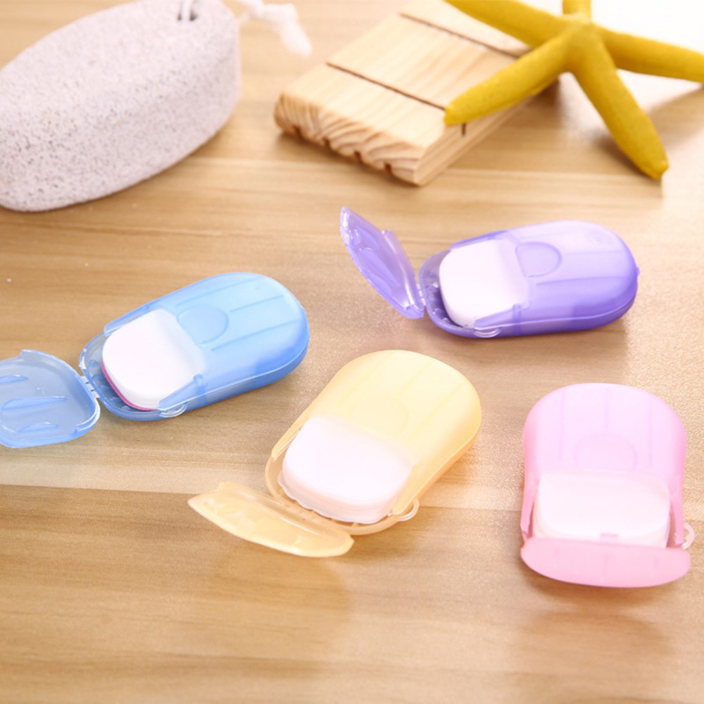 Hộp 20 miếng xà phòng giấy mini dùng một lần tiện dụng khi đi du lịch
 | BigBuy360 - bigbuy360.vn
