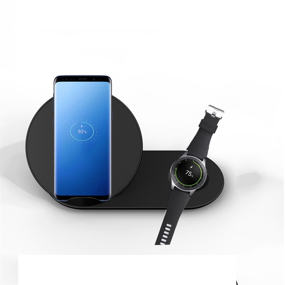 PUR Fast Charging Wireless Charger for Samsung Gear S3 Galaxy Watch iPhone XS 8 Plus Samsung S9 S8