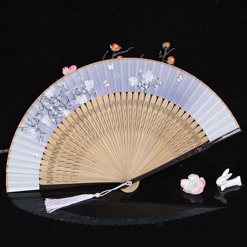 Quạt Xếp Cầm Tay Phong Cách Trung Hoa Cổ Điển Cho Nữ
