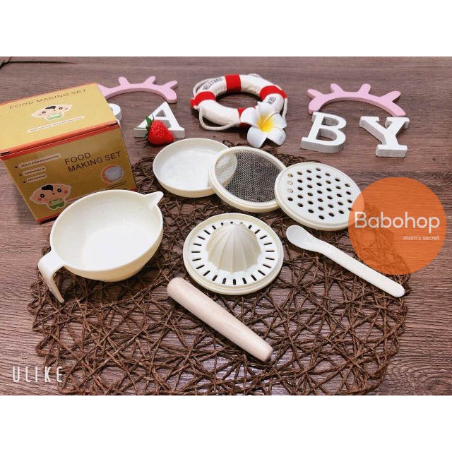 Bộ Dụng Cụ Chế Biến Ăn Dặm Kiểu Nhật 7 Chi Tiết