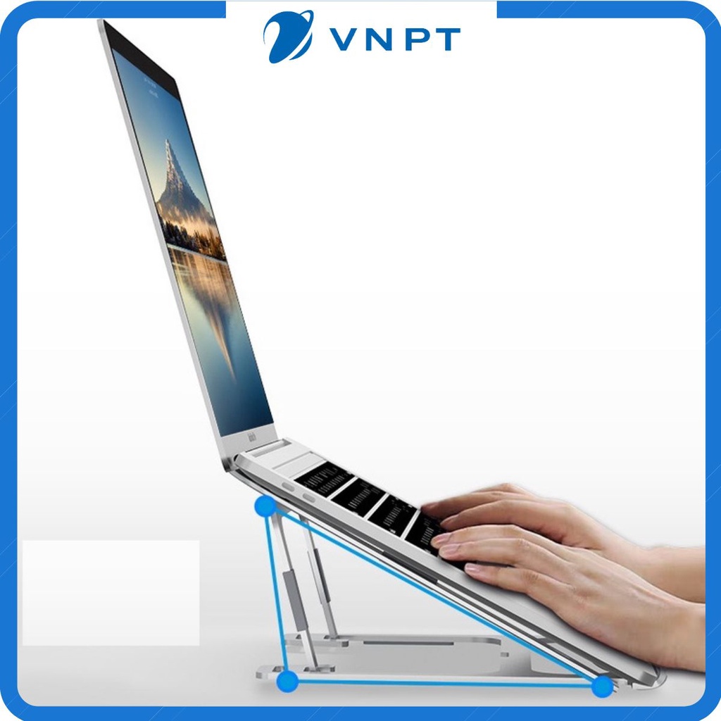 Giá đỡ Laptop, MacBook, Ultrabook  P3 từ hợp kim nhôm điều chỉnh độ cao, chống mỏi cổ, đế tản nhiệt kê Laptop.