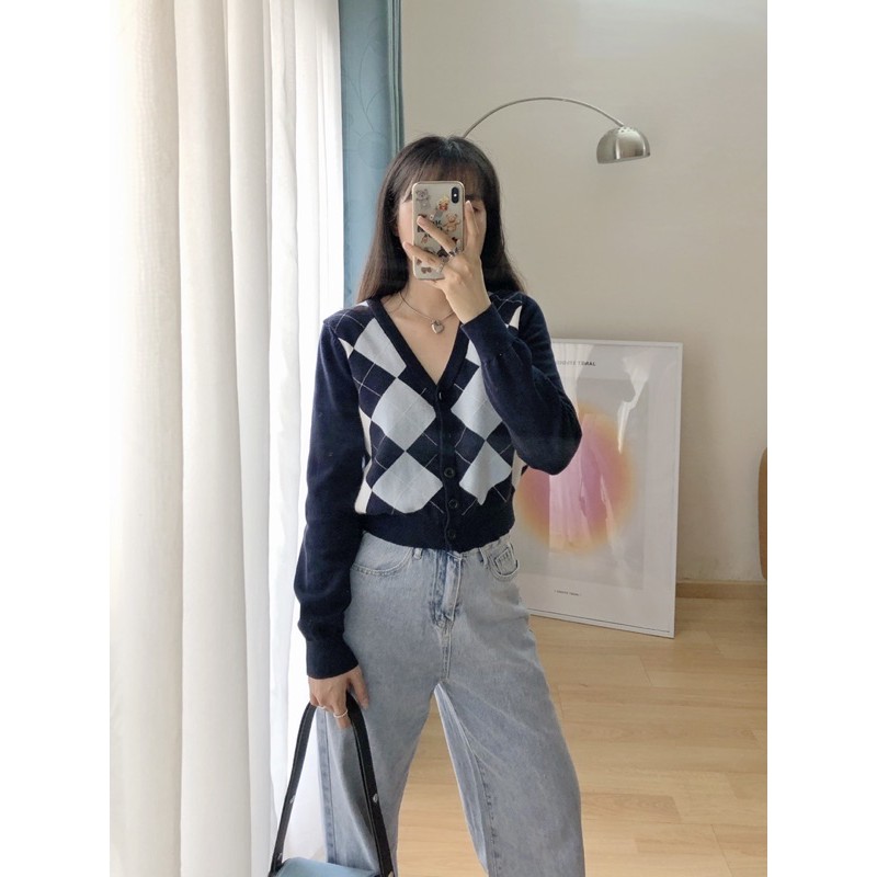 JANET STUDIO • Áo Cardigan XO xanh | BigBuy360 - bigbuy360.vn