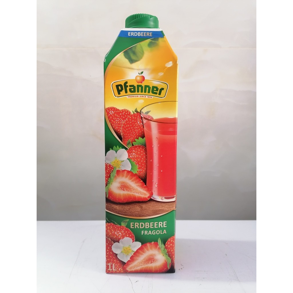 [1 Lít – Dâu tây] Nước ép trái cây [Austria] PFANNER Strawberry Juice (nvt-hk)