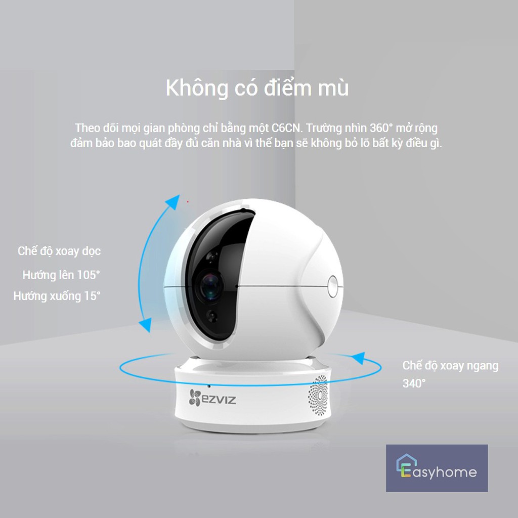 CAMERA WIFI EZVIZ C6N 1080P 2MP - Hàng Chính Hãng FULL Box xem CAMERA mọi nơi Chống Nước Hiệu Quả