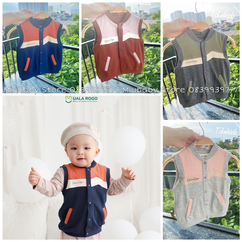 Áo Gile UalaRogo Chất Nỉ Cho Bé Trai/ Bé Gái