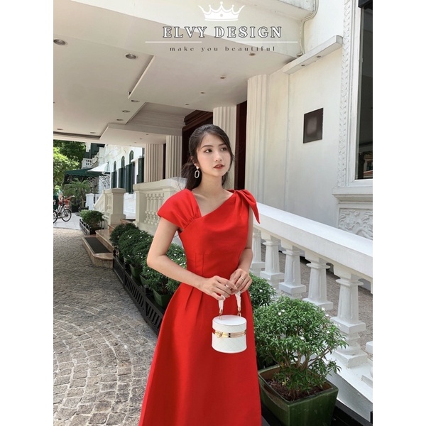 Váy dự tiệc vải tacta cao cấp made by Elvy design