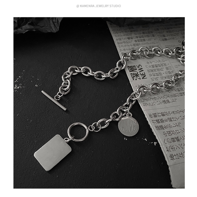 Dây Chuyền Vòng Cổ Titan Nam Nữ Cấp Không Gỉ Mặt Khắc Chữ GRAGE Cho Nam &amp; Nữ - Maxshopdoc