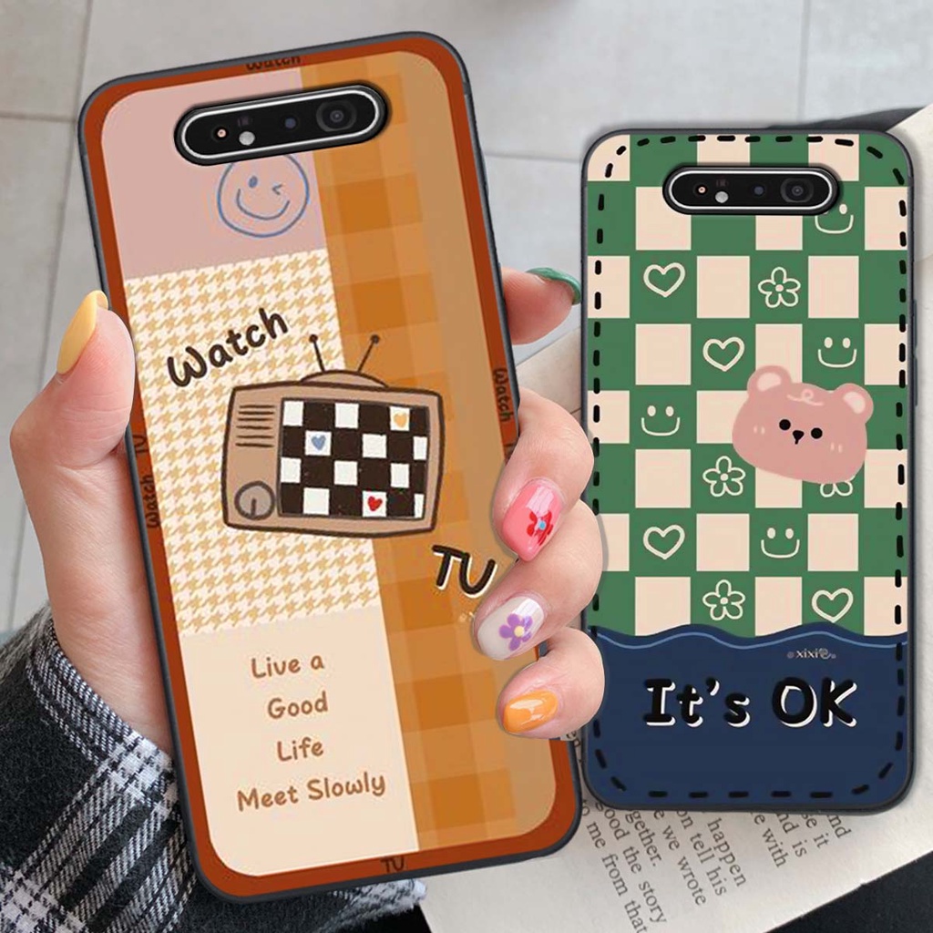 Ốp lưng Samsung A80 hoạ tiết trẻ trung dễ thương siêu đẹp